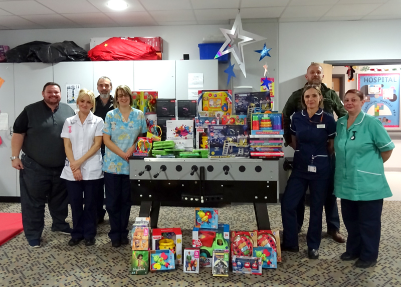 “Movember” project benefits the children’s ward at Pinderfield’s Hospital